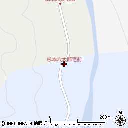 杉本六太郎宅前周辺の地図