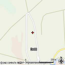 秋田県山本郡三種町豊岡金田和田190周辺の地図