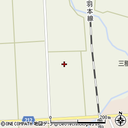 秋田県山本郡三種町豊岡金田カヘラ川周辺の地図