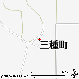 秋田県三種町（山本郡）浜田（日向下）周辺の地図