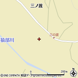 秋田県北秋田市七日市三ノ渡周辺の地図