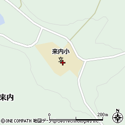 久慈市立来内小学校周辺の地図