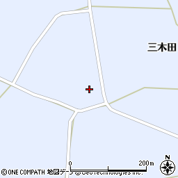 秋田県北秋田市三木田三木田周辺の地図