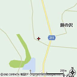 秋田県山本郡三種町鵜川餅の沢158周辺の地図
