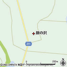 秋田県山本郡三種町鵜川餅の沢周辺の地図