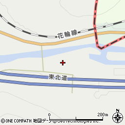 秋田県鹿角市八幡平湯瀬安南岩周辺の地図