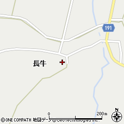 秋田県鹿角市八幡平長牛周辺の地図