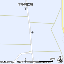 秋田県北秋田市三木田後谷地周辺の地図