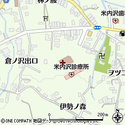 北秋田市役所　北秋田市・もりよし学校給食センター周辺の地図