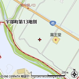 岩手県久慈市宇部町（第１３地割）周辺の地図