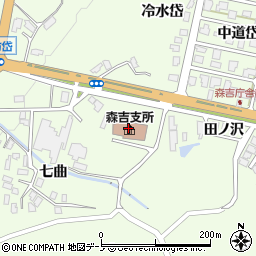 北秋田市役所　建設部建設課工務係周辺の地図