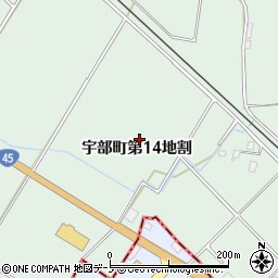 岩手県久慈市宇部町第１４地割周辺の地図
