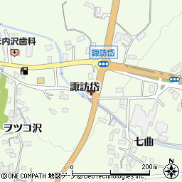 秋田県北秋田市米内沢諏訪岱47周辺の地図
