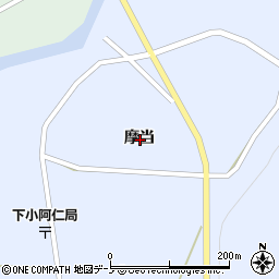 秋田県北秋田市三木田摩当周辺の地図