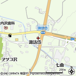 秋田県北秋田市米内沢諏訪岱58周辺の地図