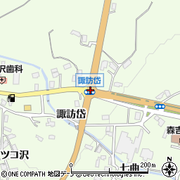 諏訪岱周辺の地図