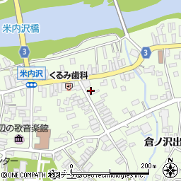秋田県北秋田市米内沢薬師下周辺の地図
