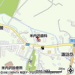 秋田県北秋田市米内沢諏訪岱33-1周辺の地図