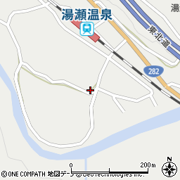秋田県鹿角市八幡平湯瀬一羽根周辺の地図