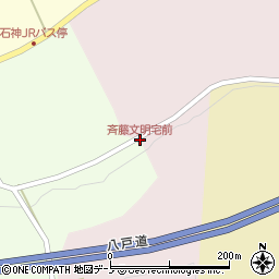 斉藤文明宅前周辺の地図