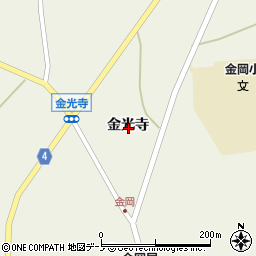 秋田県山本郡三種町豊岡金田金光寺周辺の地図