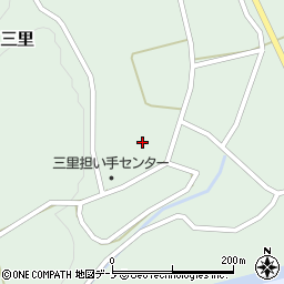 秋田県北秋田市三里屋布岱109周辺の地図