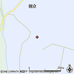 秋田県山本郡三種町外岡大坪周辺の地図