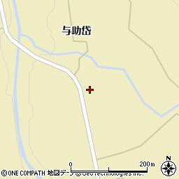 秋田県北秋田市七日市道ノ上周辺の地図