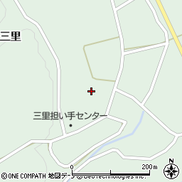 秋田県北秋田市三里屋布岱108周辺の地図