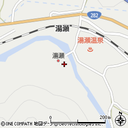秋田県鹿角市八幡平湯瀬湯の向周辺の地図
