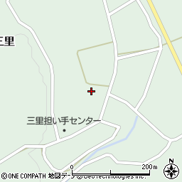 秋田県北秋田市三里屋布岱107周辺の地図