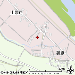 秋田県北秋田市本城上悪戸40周辺の地図
