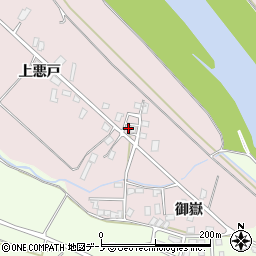 秋田県北秋田市本城上悪戸36周辺の地図