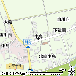 秋田県北秋田市米内沢中島9周辺の地図