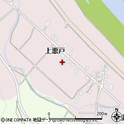 秋田県北秋田市本城上悪戸101周辺の地図