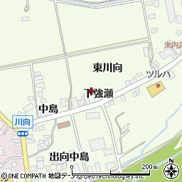 秋田県北秋田市米内沢中島7周辺の地図