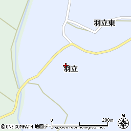 秋田県山本郡三種町外岡羽立周辺の地図