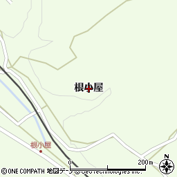 秋田県北秋田市米内沢根小屋周辺の地図