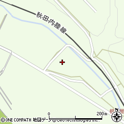 秋田県北秋田市米内沢根小屋下周辺の地図