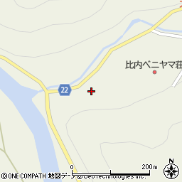 秋田県大館市比内町大葛金山沢口周辺の地図