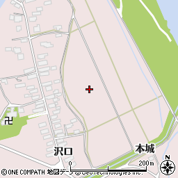 秋田県北秋田市本城（本城）周辺の地図