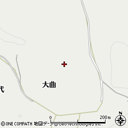 秋田県鹿角市八幡平大曲周辺の地図