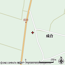 秋田県能代市浅内成合下周辺の地図