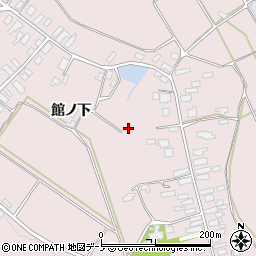 秋田県北秋田市本城周辺の地図