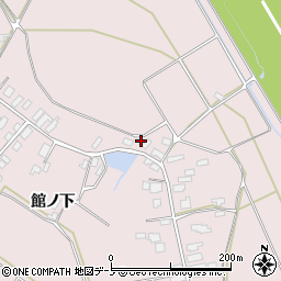 秋田県北秋田市本城家ノ下周辺の地図