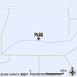 秋田県山本郡三種町外岡周辺の地図