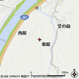 秋田県鹿角市八幡平東館周辺の地図