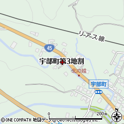 岩手県久慈市宇部町第３地割周辺の地図