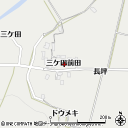 秋田県鹿角市八幡平三ケ田前田周辺の地図