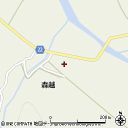 秋田県大館市比内町大葛太田周辺の地図